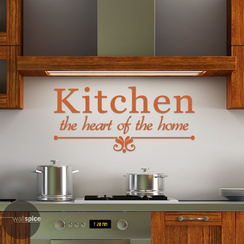Kitchen the Heart of the Home Vinyl Wall Decal Sticker Etsy