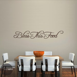 Bless This Food Vinyl Wall Decal Sticker Kitchen