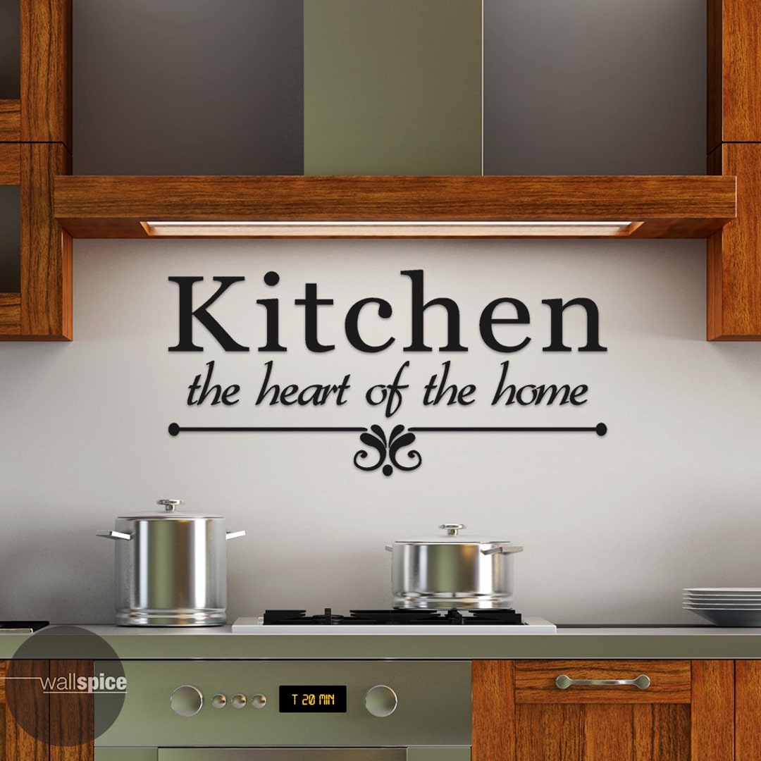 Kitchen the Heart of the Home Vinyl Wall Decal Sticker - Etsy
