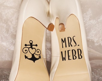 Personalisierte Hochzeit Schuh Abziehbilder Decals High Etsy