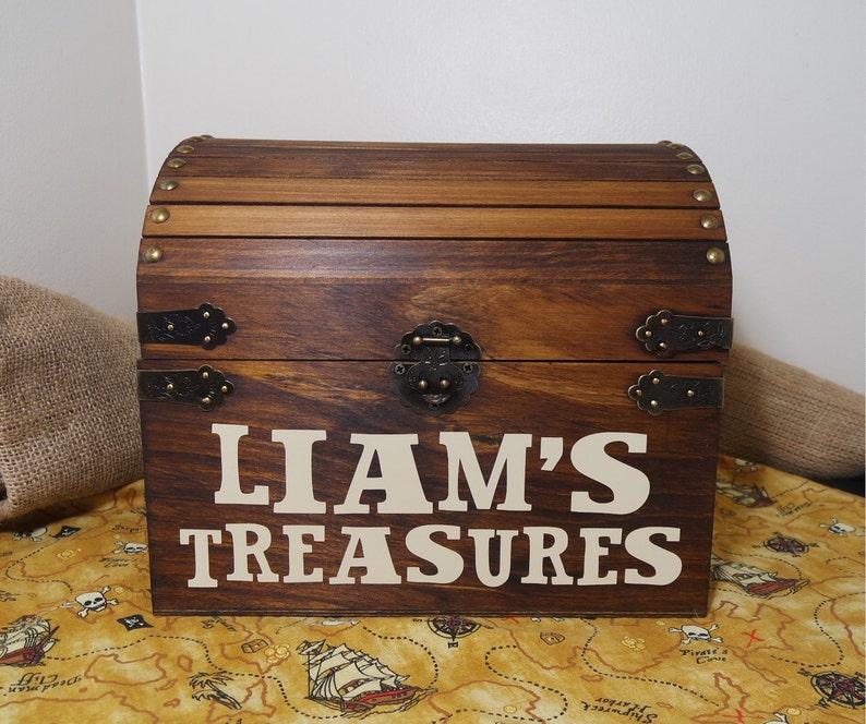 Children's Stained Personalized Wood Treasure Chest Etsy
