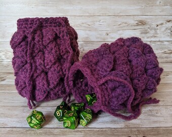 Dragon Egg Dice Bag, Handmade Tabletop Bag, Dice Container, DnD Drawstring Dice Pouch Sack, Bag of Holding, Dungeons and Dragons, RPG Gift