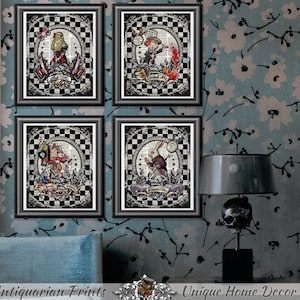 Gothic Alice In Wonderland Print Tattooed Alice Home Decor Etsy