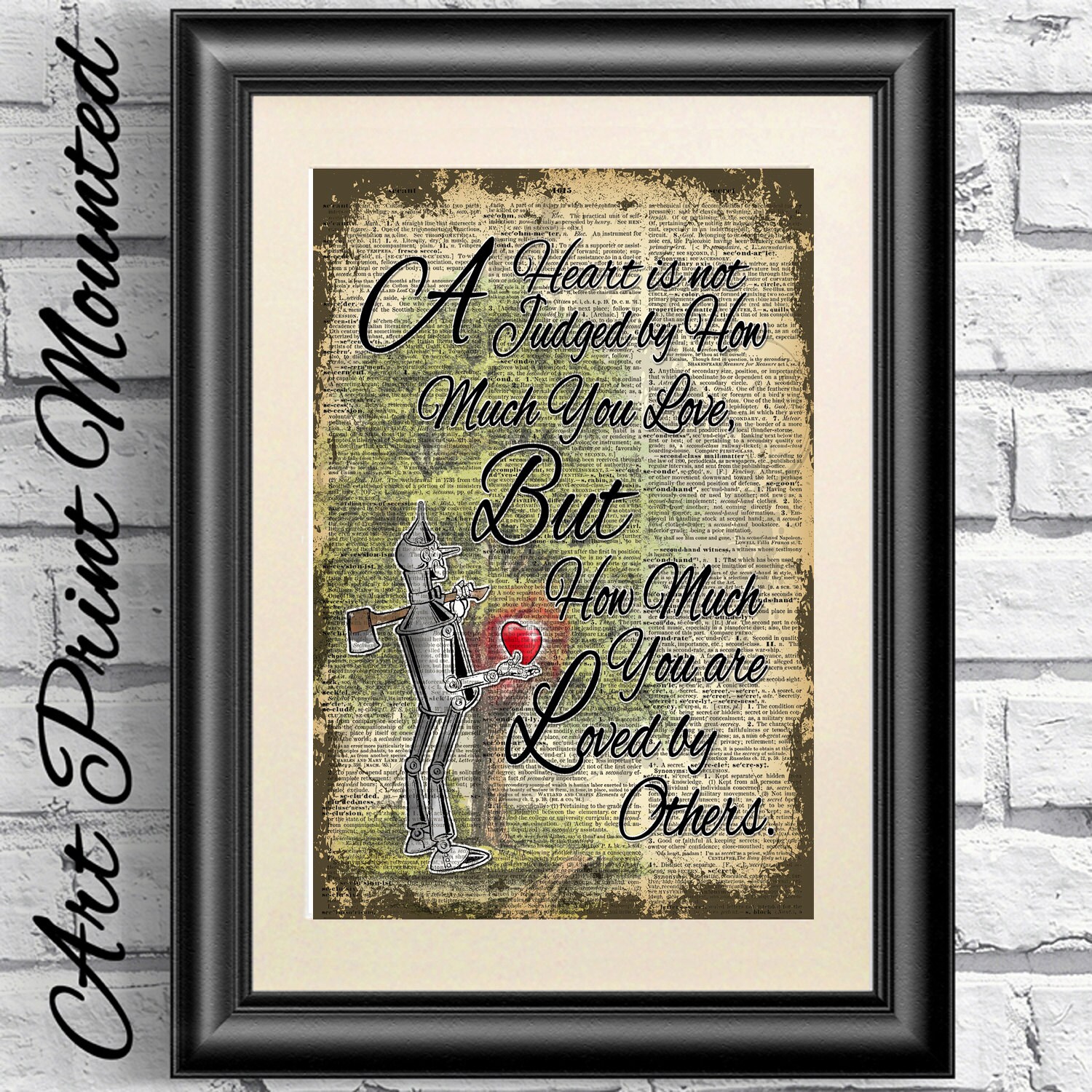 Dictionary Art Print Page Wizard of Oz It's not where you go Tin Man Gift Poster 