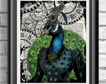 スチームパンクアートプリント、スチームパンクライオンアート