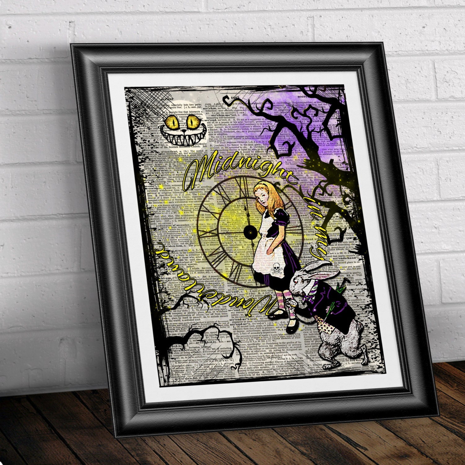 Gothic Alice in Wonderland Print: Vintage Dictionary Art - Etsy