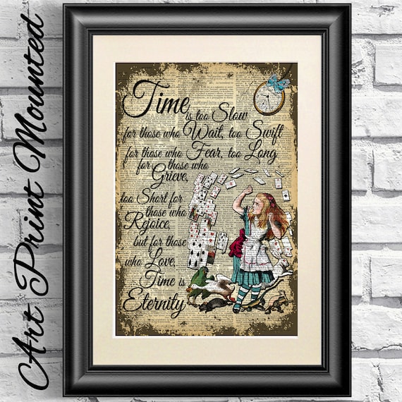 Alice In Wonderland Print Love Quote Dictionary Book Page Etsy