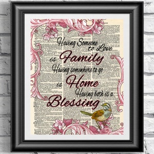 Family quote Wall Print - Wall Art, Home Decor, Love Print, Family Print