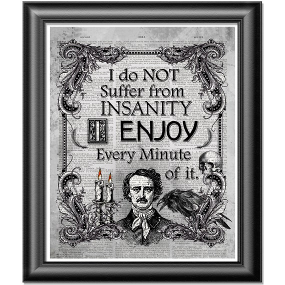 Edgar Allan Poe Citation Dictionnaire Page Dimpression Dart Etsy France
