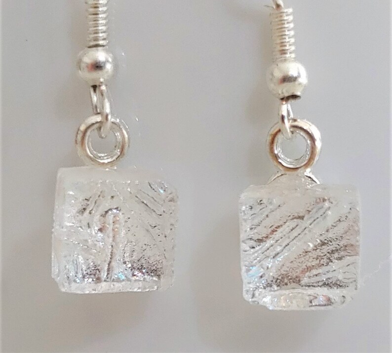 Wedding Party Jewelry Clear Dichroic Dangle Earrings Bridal Party Jewelry Dichroic Jewelry Dichroic Glass Dangle Earrings