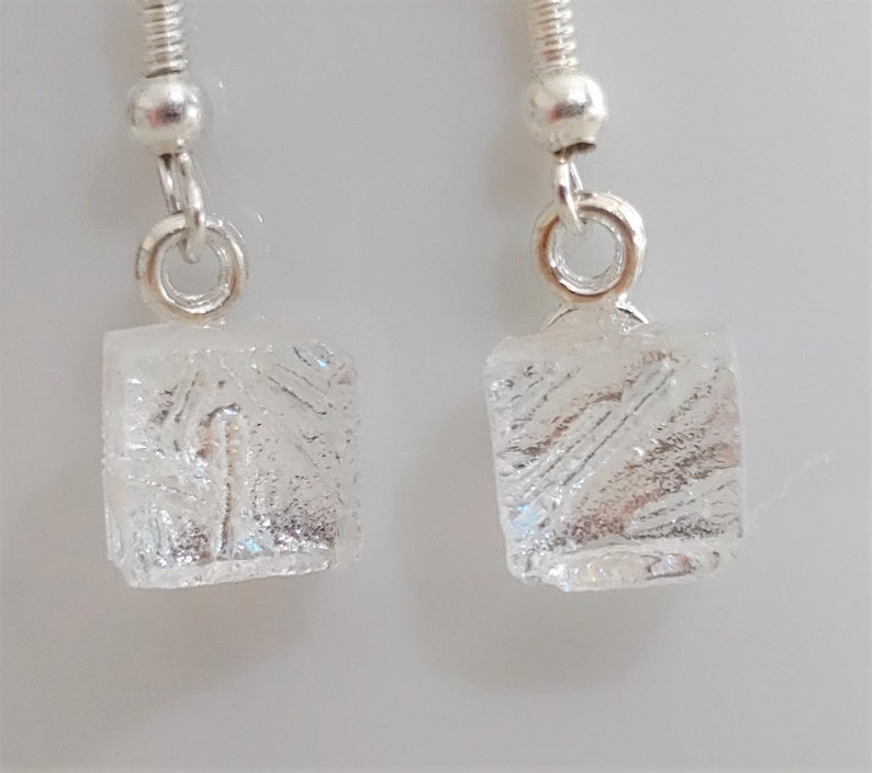 Wedding Party Jewelry Clear Dichroic Dangle Earrings Bridal Party Jewelry Dichroic Jewelry Dichroic Glass Dangle Earrings