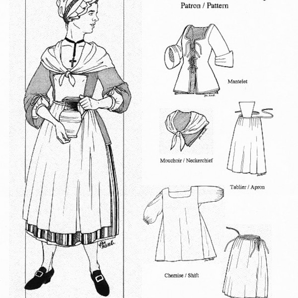 NFF18101/02 – Pattern for Women’s Set of Clothing - Mid-18th century / Patron pour Ensemble pour femmes – Mi-18e siècle