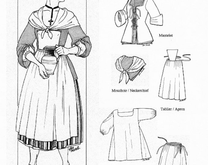 NFF18101/02 – Pattern for Women’s Set of Clothing - Mid-18th Century ...