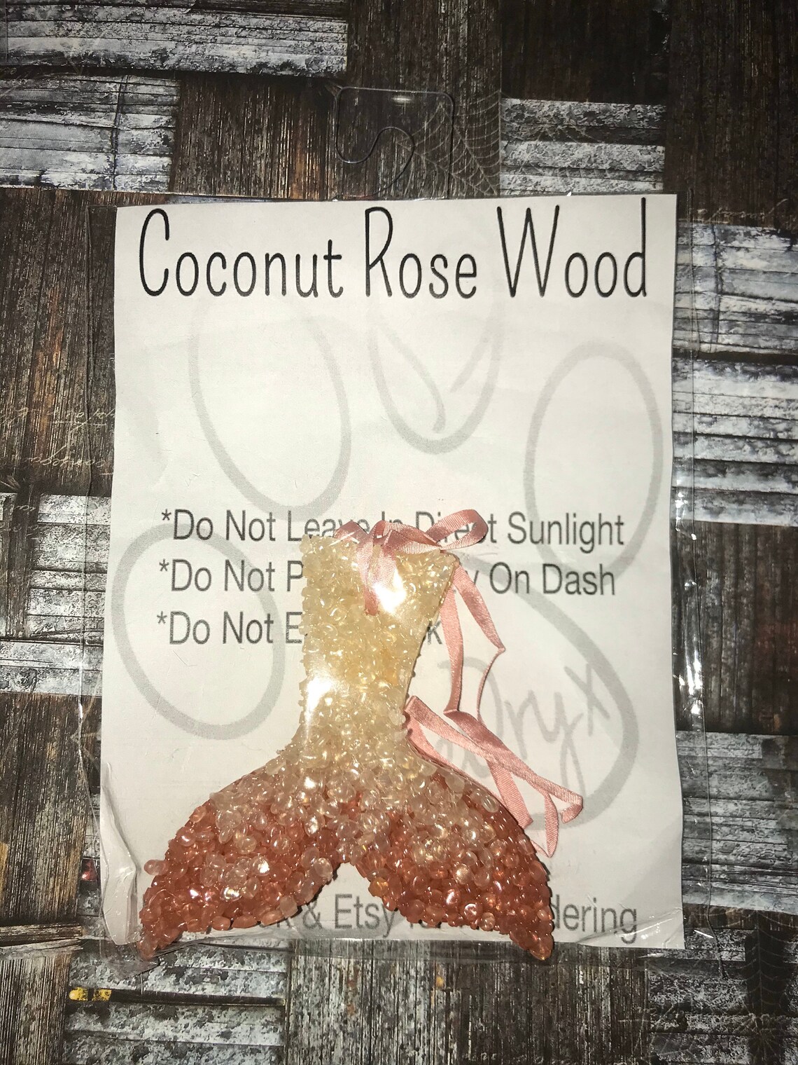 Coconut Rose Wood Coconut & Sandalwood Air Freshner Freshies Etsy