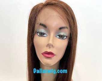 WannaBe 100% Remy Human Straight 24" FH Amber Lace Front Wig with Combs Inside