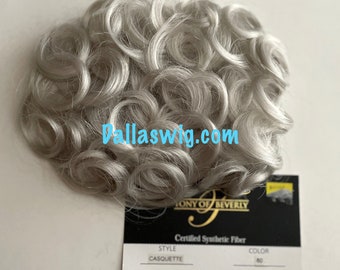 Tony of Beverly Short Synthetic Curly Casquette Hair Piece with Clips
