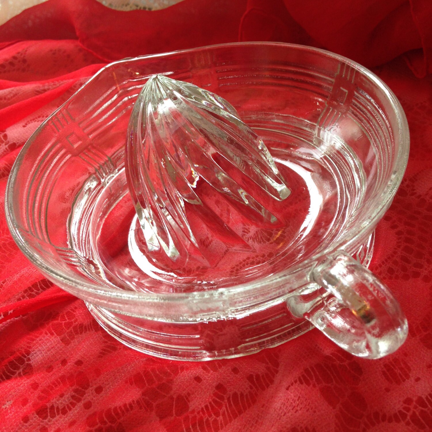 Vintage Glass Hand Juicer 8 Inches in Diameter Etsy