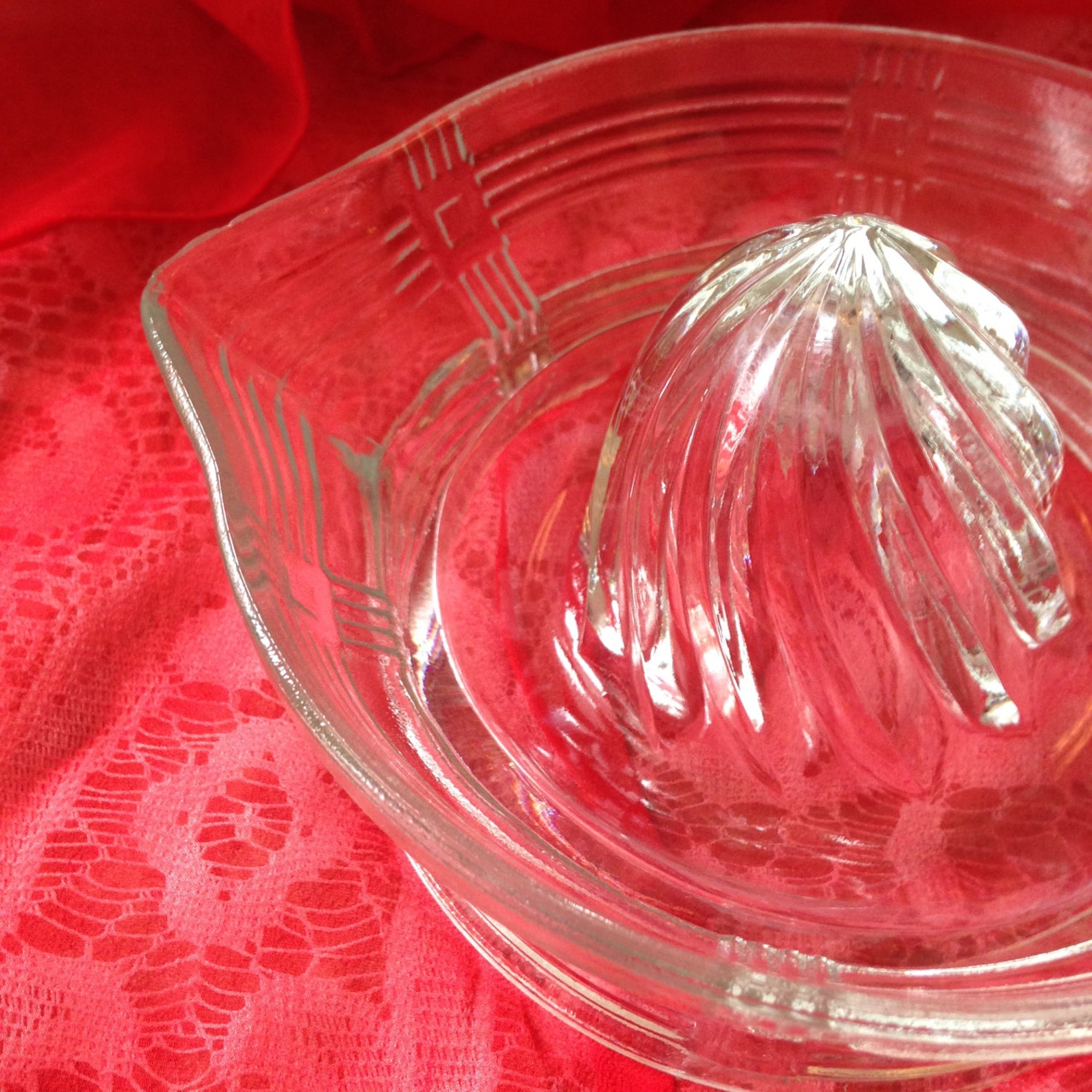 Vintage Glass Hand Juicer 8 Inches in Diameter Etsy