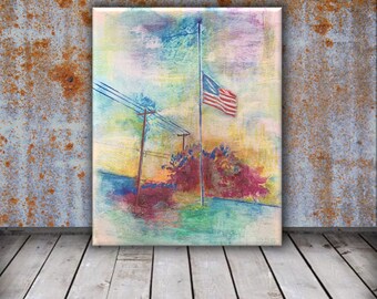 Fallen Heroes-American Flag Art-Freedom-Old Glory/ - Wall Art - Original Artwork, glicee print, canvas print//streched canvas art print
