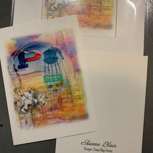 Prosper Texas Map Series, Original Artwork - Glicee Print - Watercolor ...