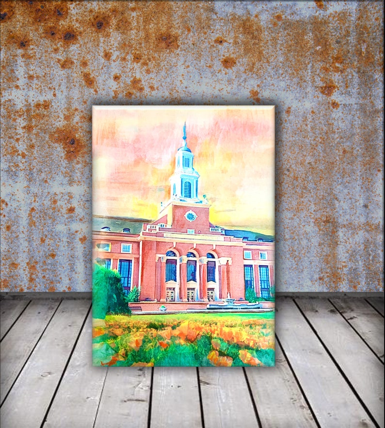 Oklahoma State University, Edmon Low Library-Original Artwork, glicee print, watercolor print//college, high school graduation gift, alumni image 1