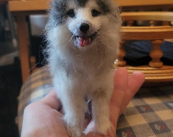 Custom Needle Felted Pet Replica - Dog Memorial Portrait