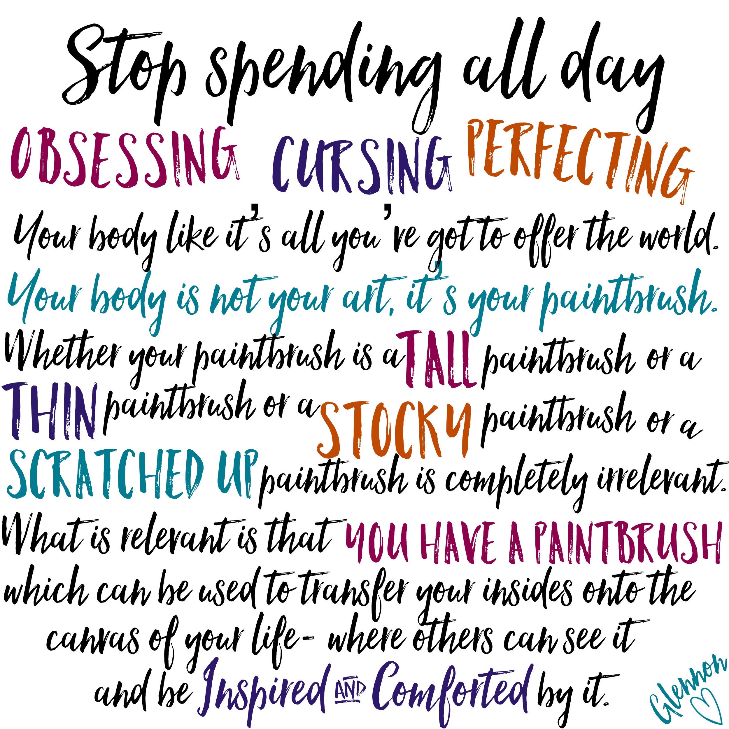 Your Body Is A Paintbrush Glennon Doyle Quote Etsy Your Body Is A Paintbrush Glennon Doyle Quote Etsy