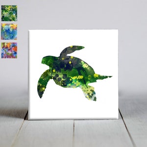 Sea Turtle Ceramic Tile - Sea Turtle Decorative Tile - Turtle Lover Gift - Unique Ocean Gifts
