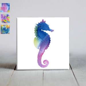 Sea Horse Ceramic Tile - Sea Horse Decorative Tile - Sea Horse Lover Gift - Unique Ocean Gifts
