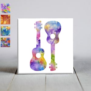 Ukuleles Ceramic Tile - Ukuleles Decorative Tile - Ceramic Tile - Music Lover Gifts - Unique Music Gifts