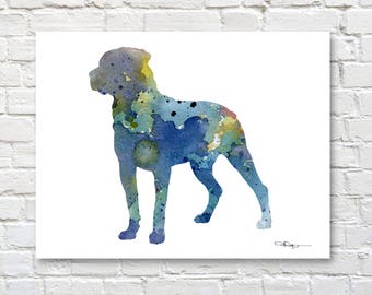 Billiards Abstract Watercolor Painting Art Print by Artist DJ Rogers