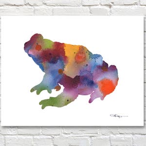 Toad Art Print - Abstract Animal Watercolor Painting - Wall Decor