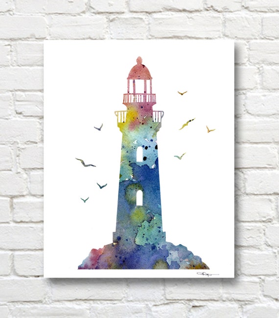 Wall Decor Wall Hangings Dawn Lighthouse Impressionist Painting
