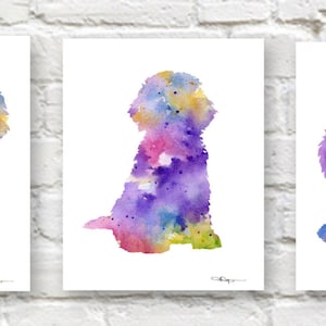 Cockapoo Art Prints - 3er Set - Triptische Aquarelle - Wanddeko