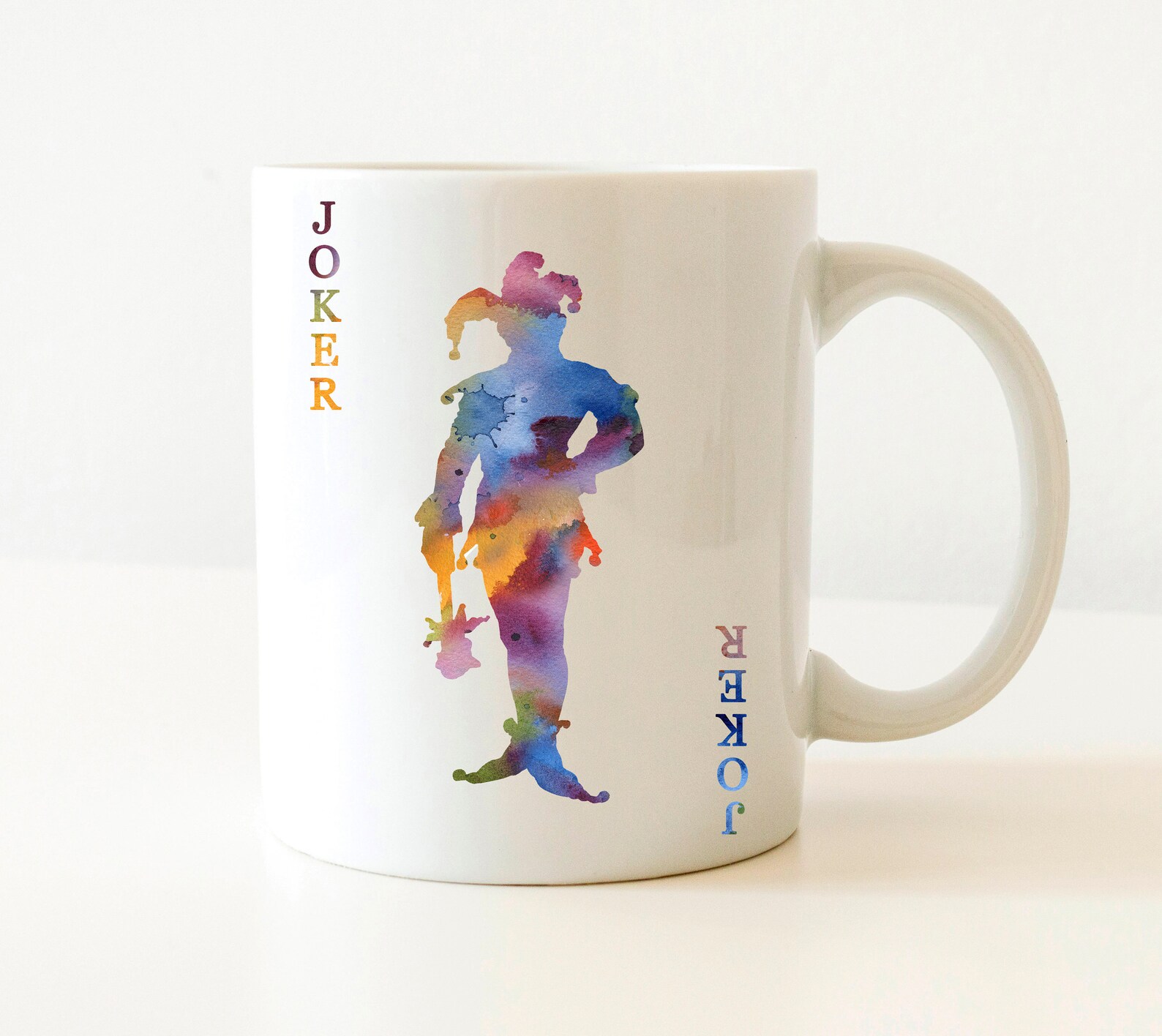 Joker Mug Joker Gift Colorful Joker Art Mug Joker Coffee Etsy
