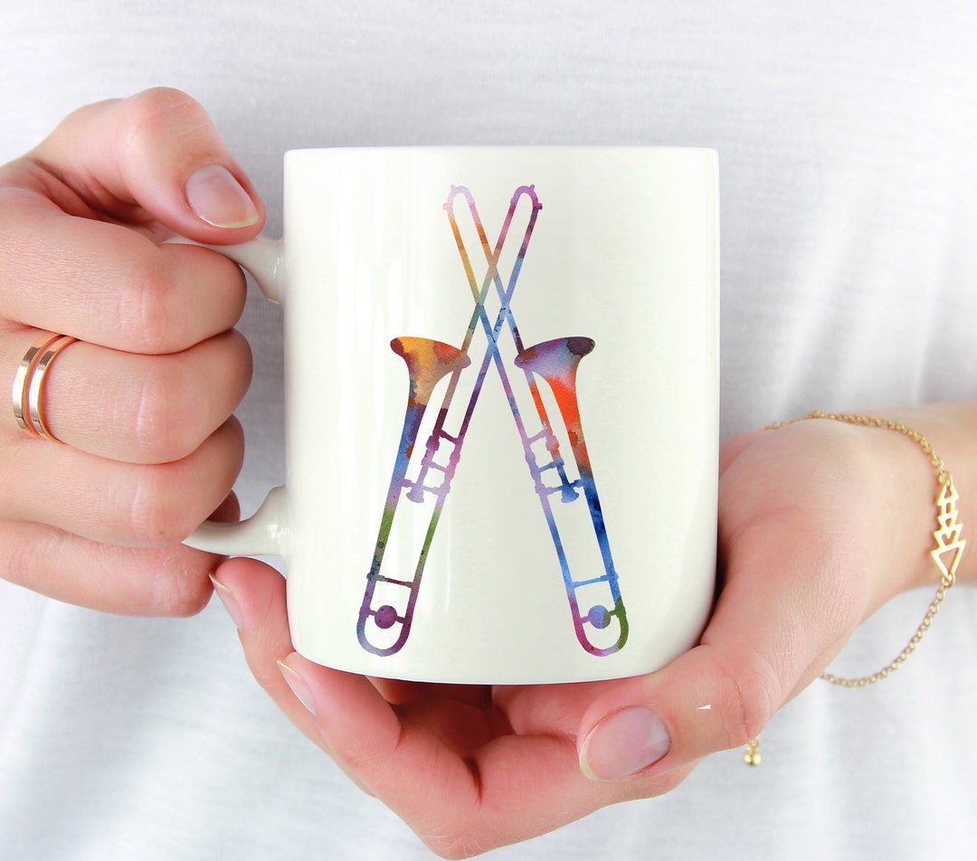 Trombone Player Mug Jazz Music Lover Gift Colorful Trombone Lover