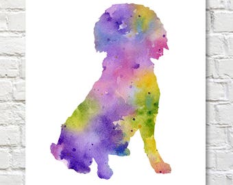 Boykin Spaniel Art Print - Abstract Watercolor Painting - Wall Decor