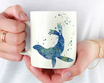 Seal Mug - Seal Lover Gift - Colorful Sea Lion Watercolor Art Mug - Seal Coffee Mug - Unique Seal Gifts