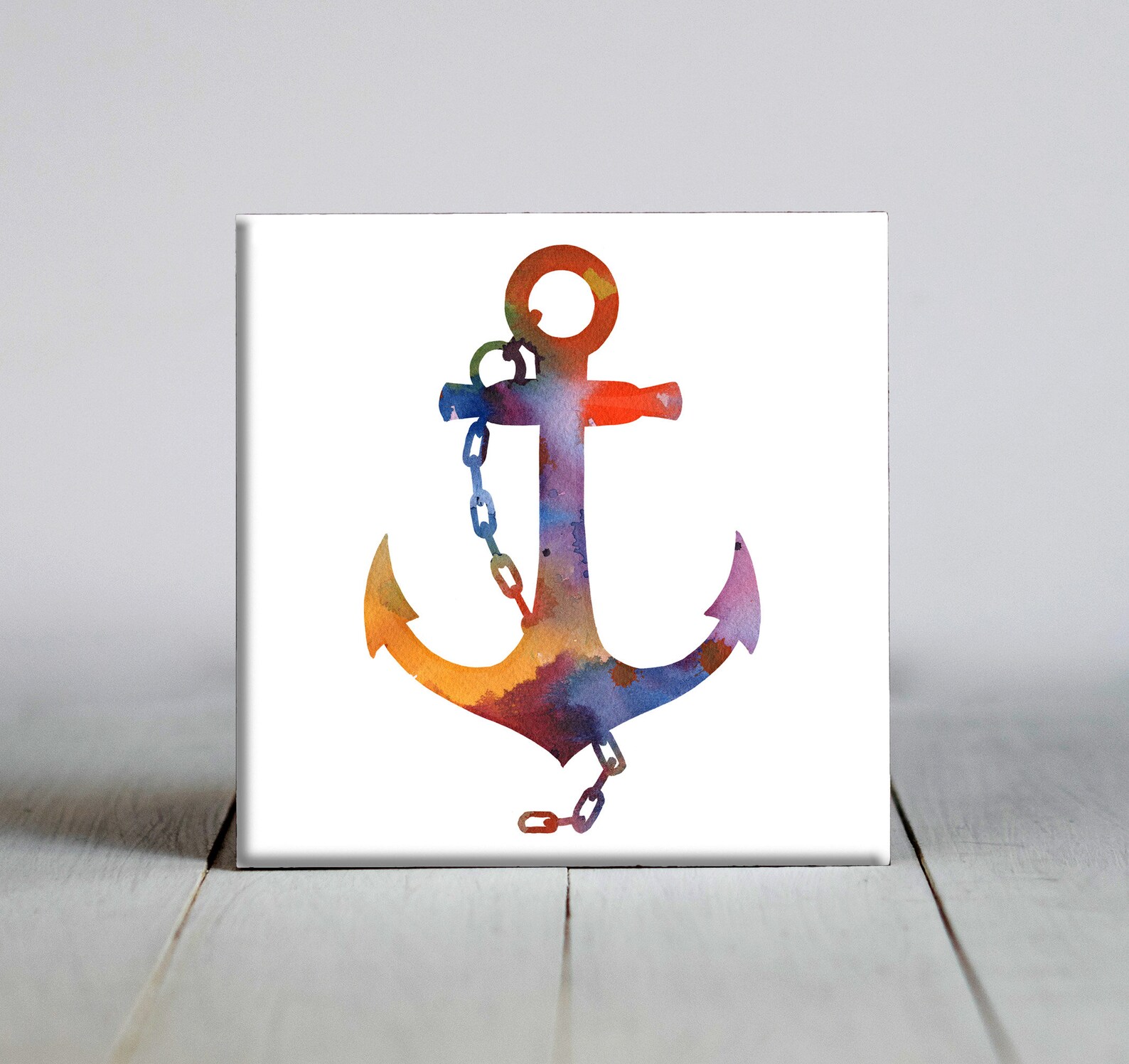 Anchor Ceramic Tile Anchor Decorative Tile Ceramic Tile Etsy