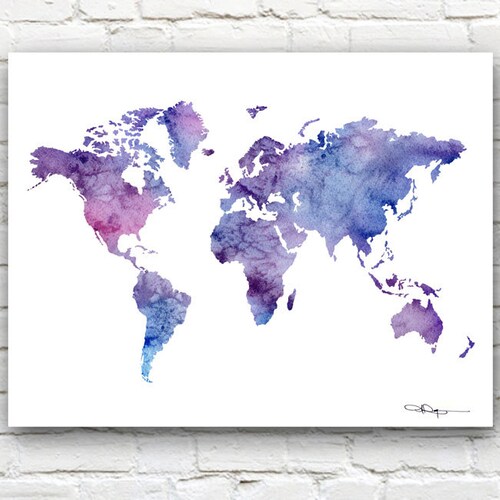 Rustic World Map Wall Art Huge Canvas Home Decor World Map Etsy
