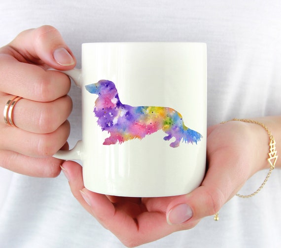 Long Haired Dachshund Mug Long Haired Dachshund Lover Gift Etsy
