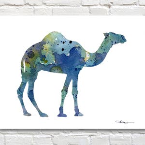 Camel Art Print - Abstract Watercolor Painting - Wall Decor