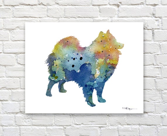 Rock Climber Abstract Watercolor 11/" x 14/" Art Print by Artist DJ Rogers