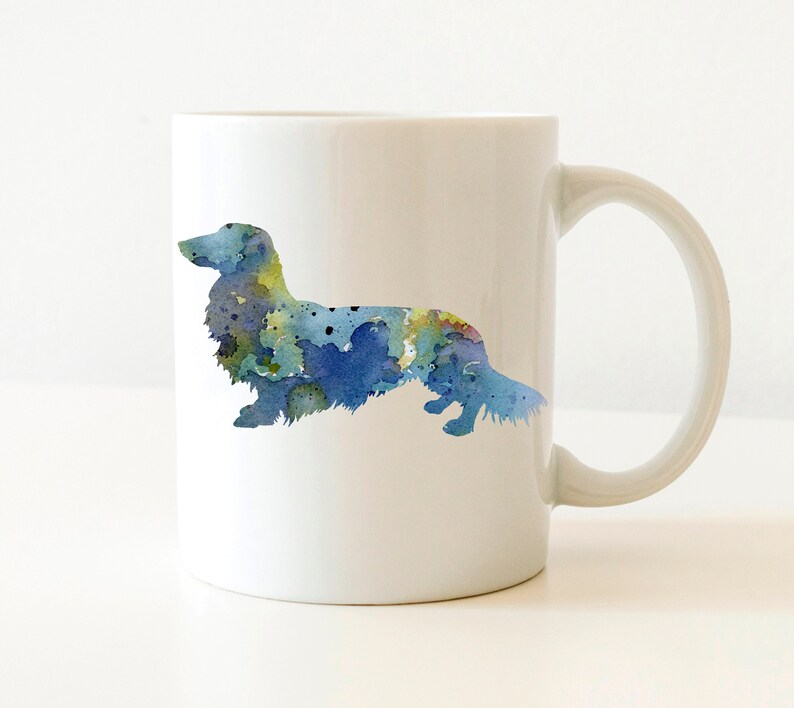 Long Haired Dachshund Mug Long Haired Dachshund Lover Gift Etsy