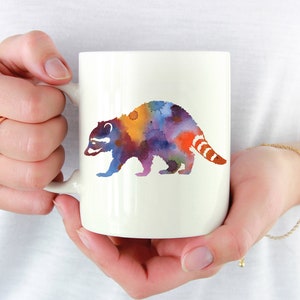 Raccoon Mug - Raccoon Lover Gift - Colorful Raccoon Art Mug - Raccoon Coffee Mug - Unique Animal Gifts