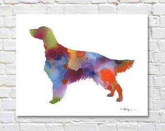 Irish Setter Art Print - Abstract Watercolor Painting - Wall Decor