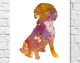 Boykin Spaniel Art Print - Abstract Watercolor Painting - Wall Decor