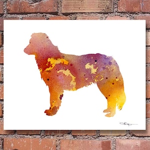 Nova Escócia Duck Tolling Retriever Art Print - Pintura em Aquarela Abstrata - Decoração de Parede