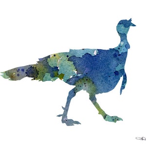 Wild Turkey Art Print Abstract Watercolor Painting Wall Decor image 2