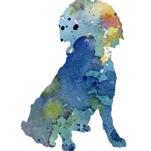 Boykin Spaniel Art Print Abstract Watercolor Painting Wall Decor image 2